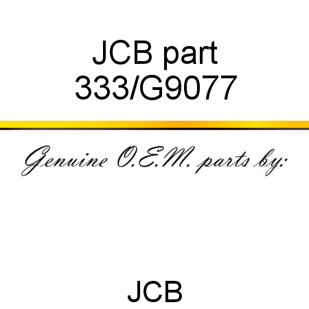 JCB part 333/G9077