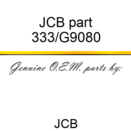 JCB part 333/G9080