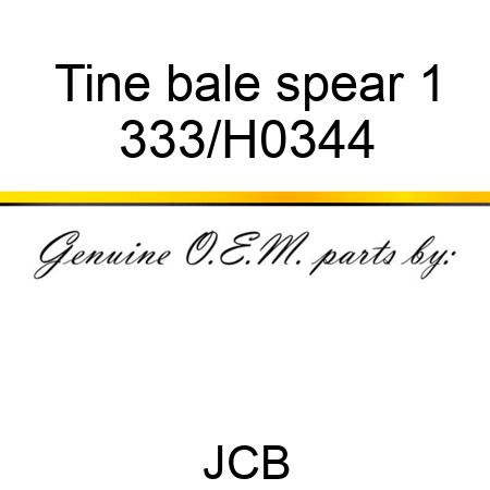 Tine bale spear 1 333/H0344