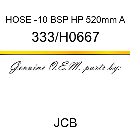 HOSE -10 BSP HP 520mm A 333/H0667