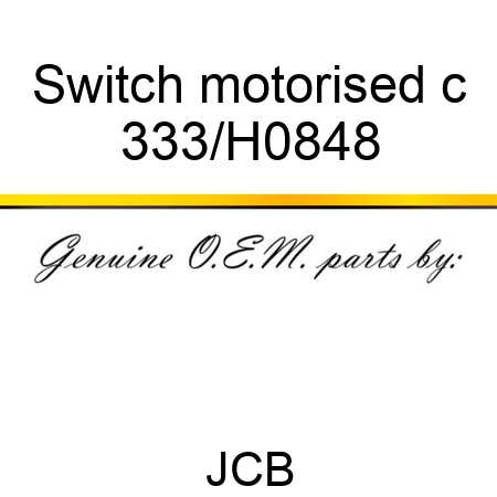 Switch motorised c 333/H0848