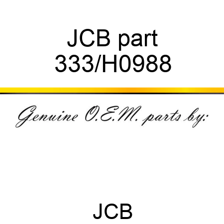 JCB part 333/H0988