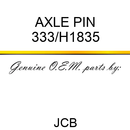 AXLE PIN 333/H1835