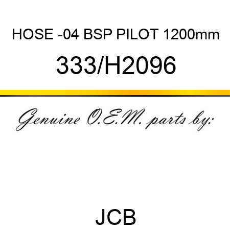 HOSE -04 BSP PILOT 1200mm 333/H2096