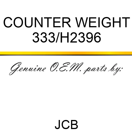 COUNTER WEIGHT 333/H2396