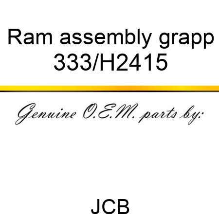 Ram assembly grapp 333/H2415