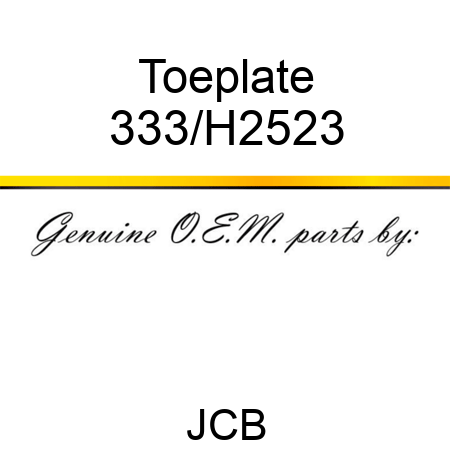 Toeplate 333/H2523