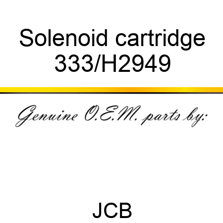 Solenoid cartridge 333/H2949