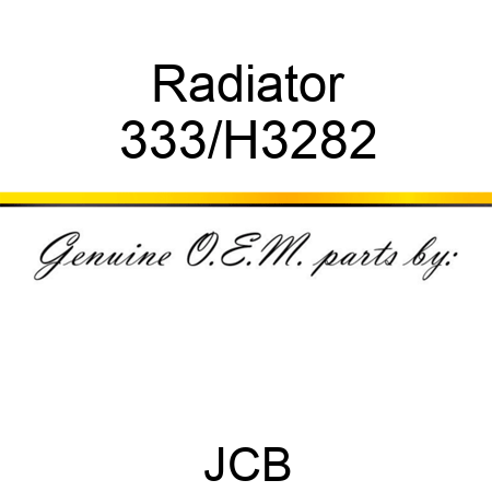 Radiator 333/H3282