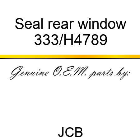 Seal rear window 333/H4789