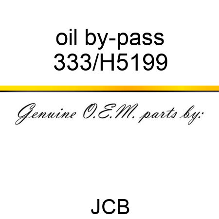 oil by-pass 333/H5199