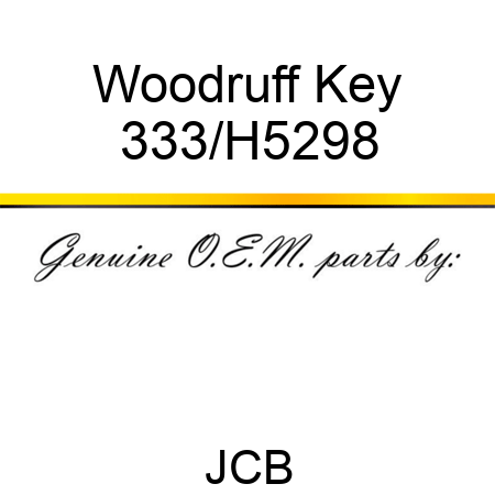 Woodruff Key 333/H5298