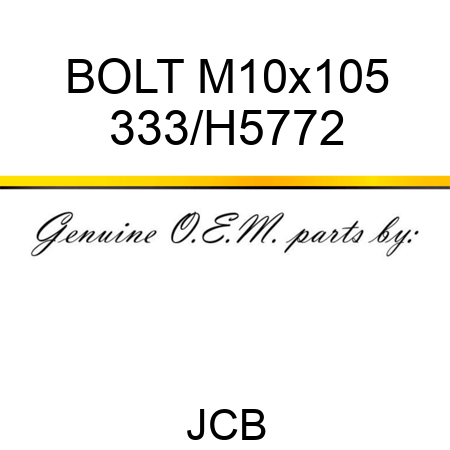 BOLT M10x105 333/H5772