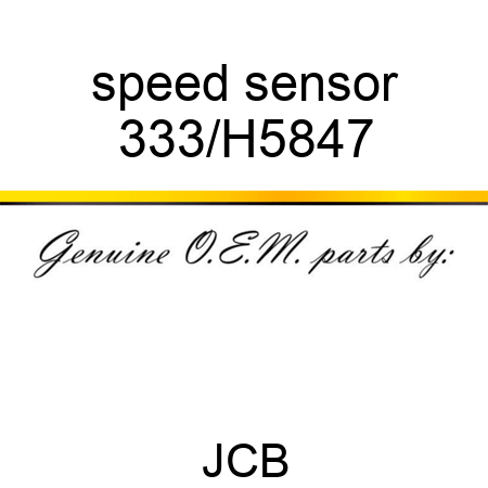 speed sensor 333/H5847