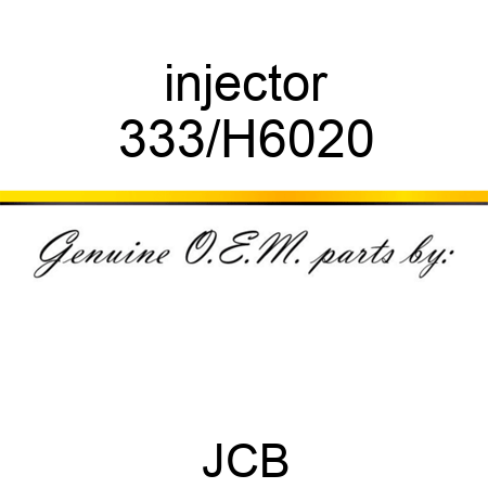 injector 333/H6020