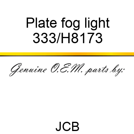 Plate fog light 333/H8173