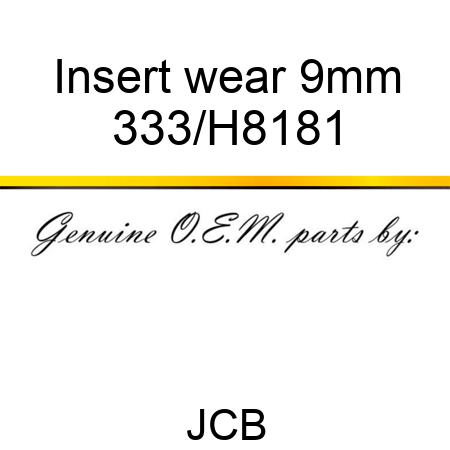 Insert wear 9mm 333/H8181