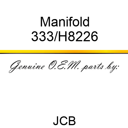 Manifold 333/H8226