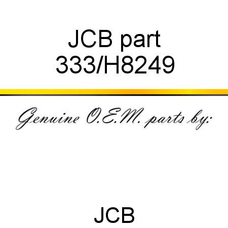 JCB part 333/H8249
