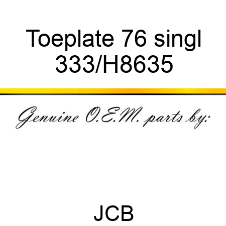 Toeplate 76 singl 333/H8635