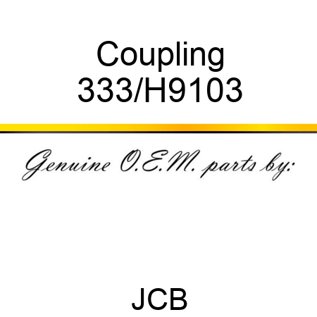 Coupling 333/H9103