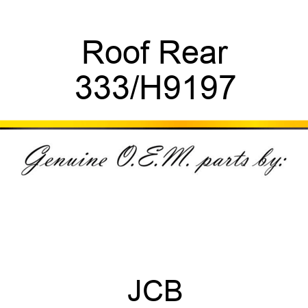 Roof Rear 333/H9197