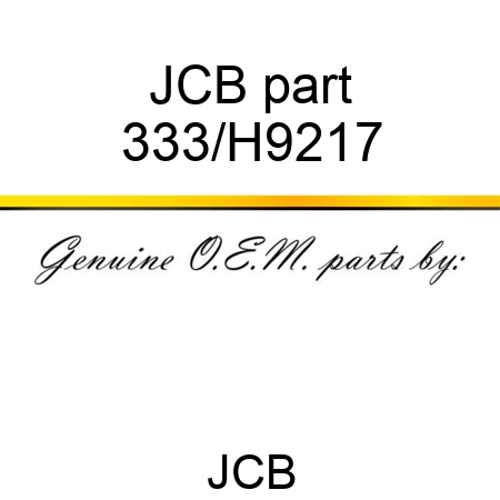 JCB part 333/H9217