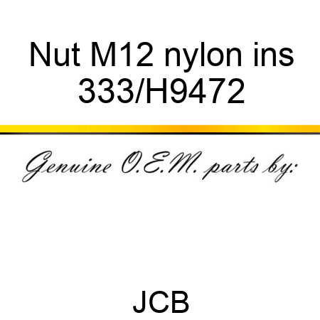 Nut M12 nylon ins 333/H9472