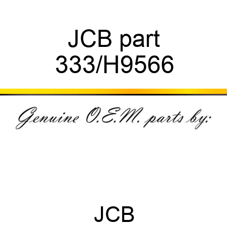 JCB part 333/H9566