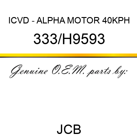 ICVD - ALPHA MOTOR 40KPH 333/H9593