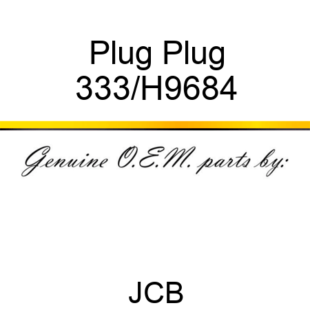 Plug Plug 333/H9684