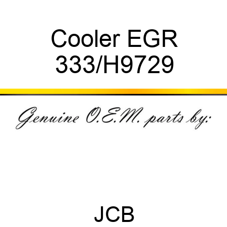 Cooler EGR 333/H9729