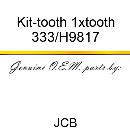 Kit-tooth 1xtooth 333/H9817
