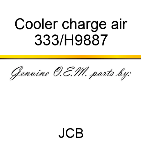 Cooler charge air 333/H9887