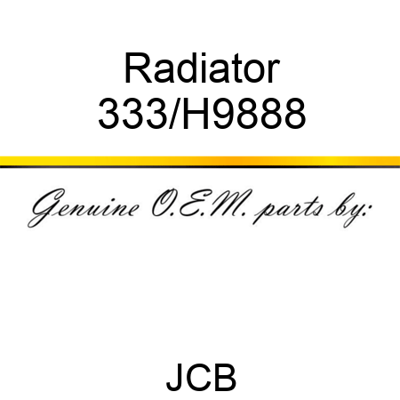 Radiator 333/H9888