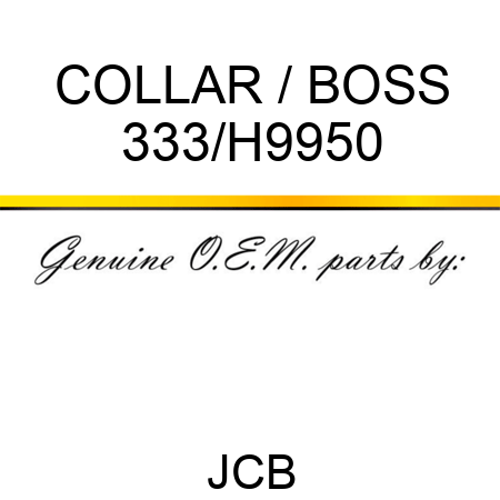 COLLAR / BOSS 333/H9950