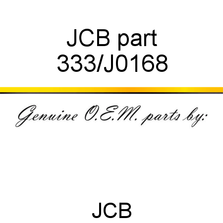 JCB part 333/J0168