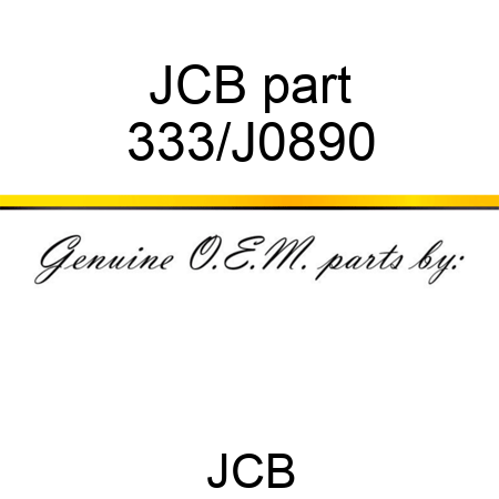 JCB part 333/J0890