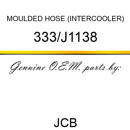 MOULDED HOSE (INTERCOOLER) 333/J1138
