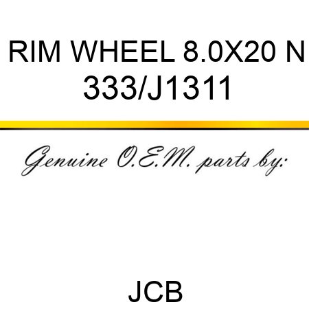 RIM WHEEL 8.0X20 N 333/J1311