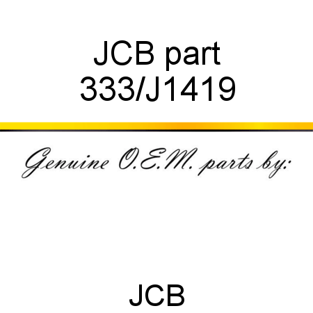 JCB part 333/J1419