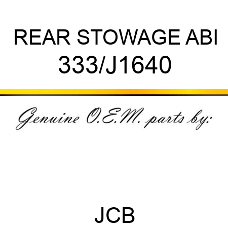 REAR STOWAGE ABI 333/J1640