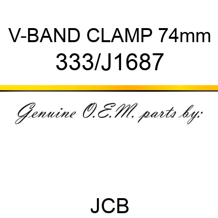 V-BAND CLAMP 74mm 333/J1687