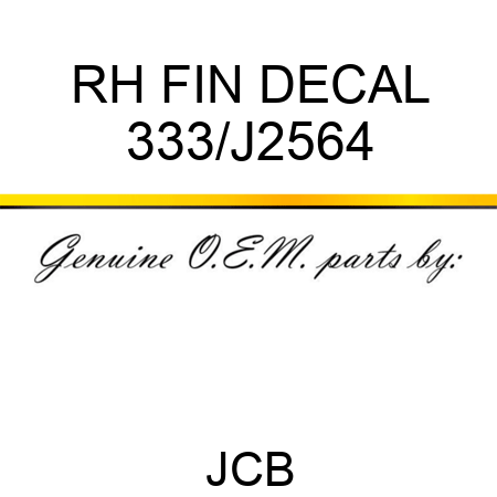 RH FIN DECAL 333/J2564