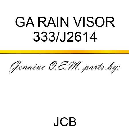 GA RAIN VISOR 333/J2614