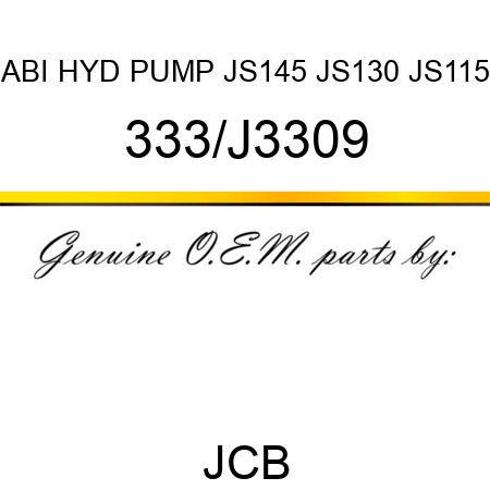 ABI HYD PUMP JS145 JS130 JS115 333/J3309