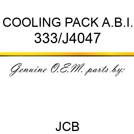 COOLING PACK A.B.I. 333/J4047