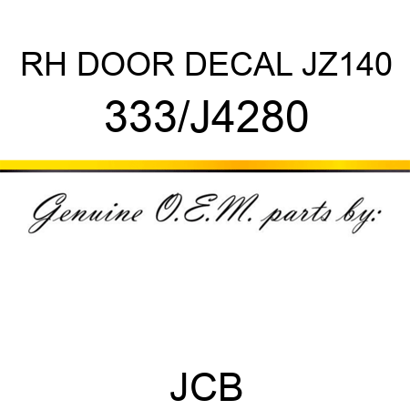 RH DOOR DECAL JZ140 333/J4280