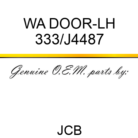 WA DOOR-LH 333/J4487