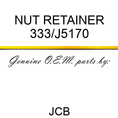 NUT RETAINER 333/J5170